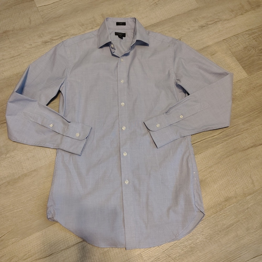 J.Crew Ludlow Slim Fit Dress Shirt Mens 14.5 32 Light Blue Button Down LS